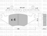 Комплект тормозных колодок METELLI 22-0047-0K