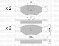 Комплект тормозных колодок METELLI 22-0057-2