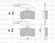 Комплект тормозных колодок METELLI 22-0060-1