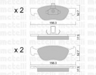 Комплект тормозных колодок METELLI 22-0082-2