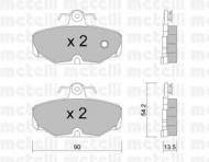 Комплект тормозных колодок METELLI 22-0095-0