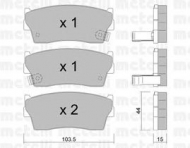 Комплект тормозных колодок METELLI 22-0116-0