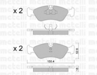 Комплект тормозных колодок METELLI 22-0117-0