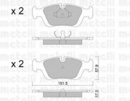Комплект тормозных колодок METELLI 22-0124-0