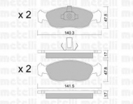 Комплект тормозных колодок METELLI 22-0156-1