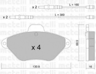 Комплект тормозных колодок METELLI 22-0157-0