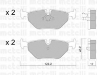 Комплект тормозных колодок METELLI 22-0180-0
