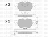 Комплект тормозных колодок METELLI 22-0181-2