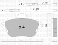 Комплект тормозных колодок METELLI 22-0184-0
