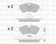 Комплект тормозных колодок METELLI 22-0208-0