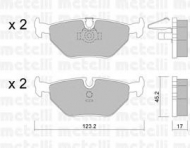 Комплект тормозных колодок METELLI 22-0210-0