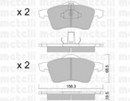 Комплект тормозных колодок METELLI 22-0263-0