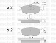 Комплект тормозных колодок METELLI 22-0274-1