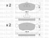 Комплект тормозных колодок METELLI 22-0274-2