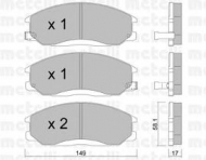 Комплект тормозных колодок METELLI 22-0364-0