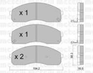 Комплект тормозных колодок METELLI 22-0374-0