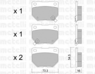 Комплект тормозных колодок METELLI 22-0501-0
