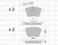 Комплект тормозных колодок METELLI 22-0550-1