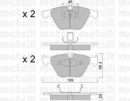 Комплект тормозных колодок METELLI 22-0558-4