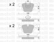 Комплект тормозных колодок METELLI 22-0561-0