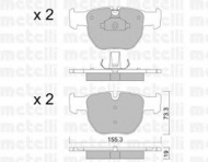 Комплект тормозных колодок METELLI 22-0598-0