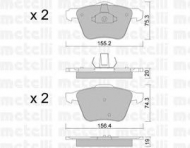 Комплект тормозных колодок METELLI 22-0599-1