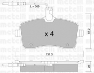 Комплект тормозных колодок METELLI 22-0600-0