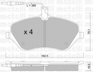 Комплект тормозных колодок METELLI 22-0601-0