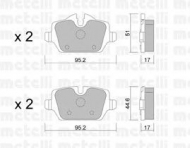 Комплект тормозных колодок METELLI 22-0641-0
