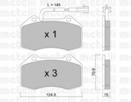 Комплект тормозных колодок METELLI 22-0651-1