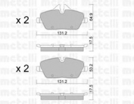 Комплект тормозных колодок METELLI 22-0664-0
