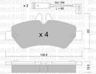 Комплект тормозных колодок METELLI 22-0672-0K