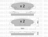 Комплект тормозных колодок METELLI 22-0700-0