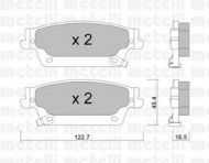 Комплект тормозных колодок METELLI 22-0701-0