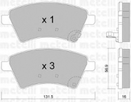 Комплект тормозных колодок METELLI 22-0702-0