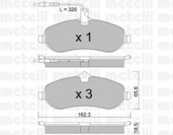 Комплект тормозных колодок METELLI 22-0707-0