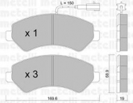 Комплект тормозных колодок METELLI 22-0709-0