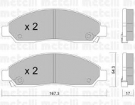 Комплект тормозных колодок METELLI 22-0731-0