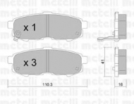 Комплект тормозных колодок METELLI 22-0735-0