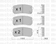 Комплект тормозных колодок METELLI 22-0786-0