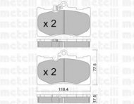 Комплект тормозных колодок METELLI 22-0799-0