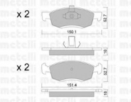 Комплект тормозных колодок METELLI 22-0802-0