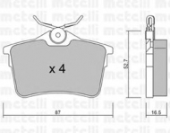 Комплект тормозных колодок METELLI 22-0816-0