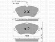Комплект тормозных колодок METELLI 22-0601-1