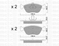 Комплект тормозных колодок METELLI 22-0832-0