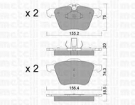 Комплект тормозных колодок METELLI 22-0835-0