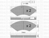 Комплект тормозных колодок METELLI 22-0849-0