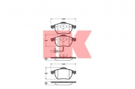 Комплект тормозных колодок NK 222555