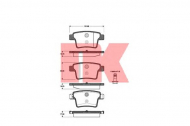 Комплект тормозных колодок NK 222563