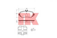 Комплект тормозных колодок NK 223333